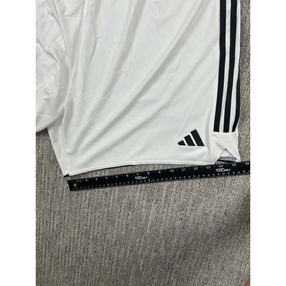 Adidas Tiro 23 Women's White/Black Soccer Shorts HS2316 Drawstring Three Stripes